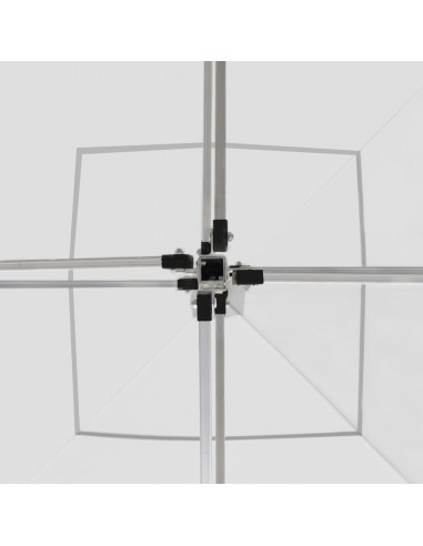 Gazebo Professionale Pieghevole in Alluminio 3x3m Bianco