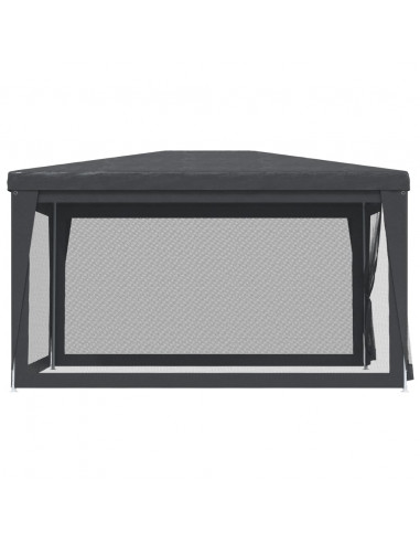 Tenda per Feste con 4 Pareti in Rete Antracite 3x4 m in HDPE