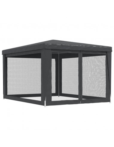 Tenda per Feste con 4 Pareti in Rete Antracite 3x4 m in HDPE
