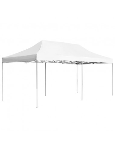 Gazebo Professionale Pieghevole Alluminio 6x3 m Bianco