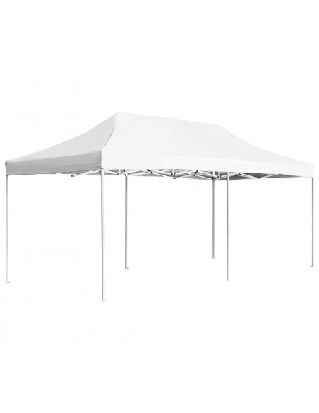 Gazebo Professionale Pieghevole Alluminio 6x3 m Bianco