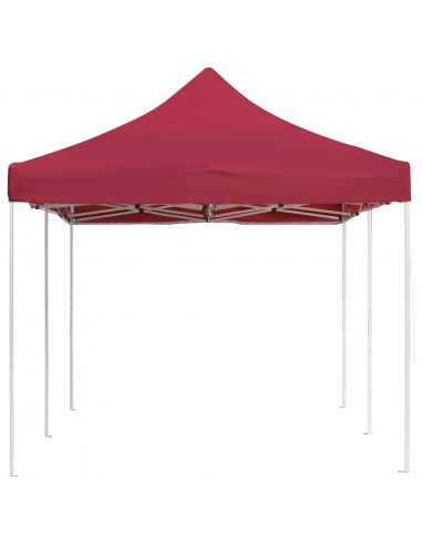 Gazebo Professionale Pieghevole in Alluminio 6x3 m Rosso Vino