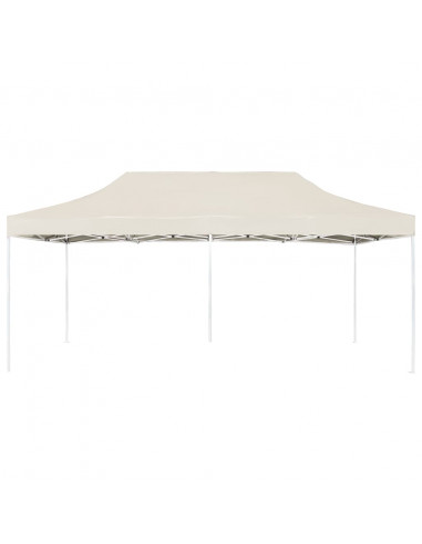 Gazebo Professionale Pieghevole in Alluminio 6x3 m Crema