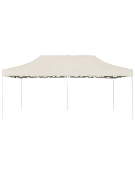 Gazebo Professionale Pieghevole in Alluminio 6x3 m Crema