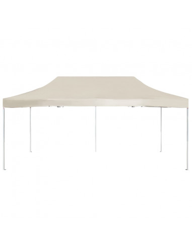Gazebo Professionale Pieghevole in Alluminio 6x3 m Crema
