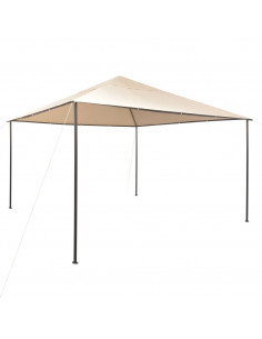 Gazebo Padiglione Tenda Tettoia 4x4 m Acciaio Beige 2