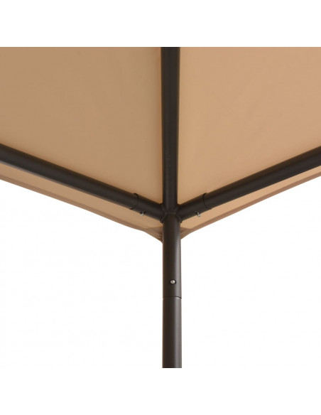 Gazebo Padiglione Tenda Tettoia 4x4 m Acciaio Beige