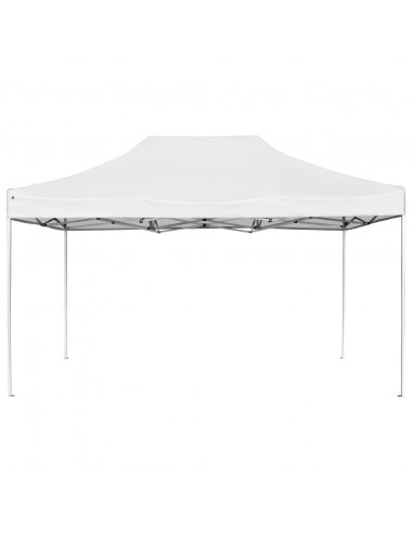 Gazebo Professionale Pieghevole Alluminio 4,5x3 m Bianco