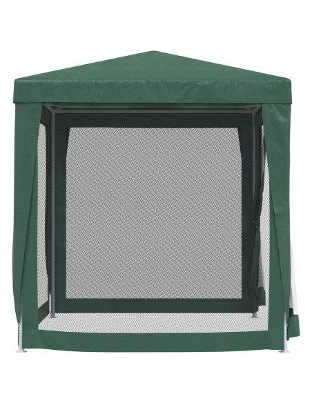 Tenda per Feste con 4 Pareti Laterali in Rete Verde 2x2 m HDPE