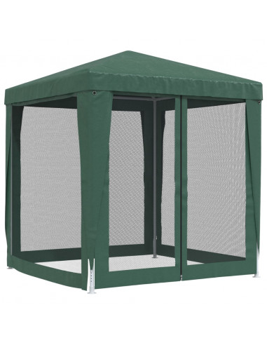 Tenda per Feste con 4 Pareti Laterali in Rete Verde 2x2 m HDPE