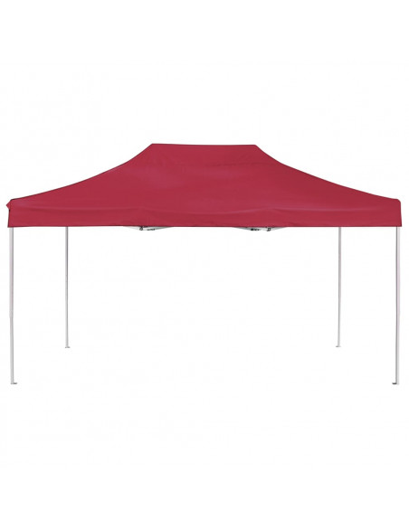 Gazebo Professionale Pieghevole Alluminio 4,5x3 m Rosso Vino