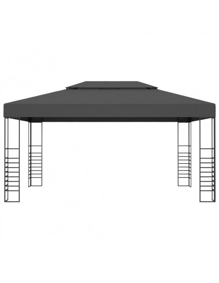 Gazebo con Stringa di Luci LED 3x4 m Antracite