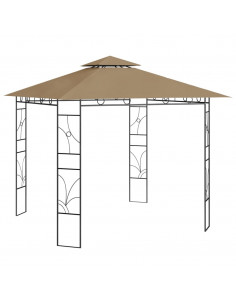 Gazebo 3x3x2,7 m Grigio Talpa 160 g/m² 2