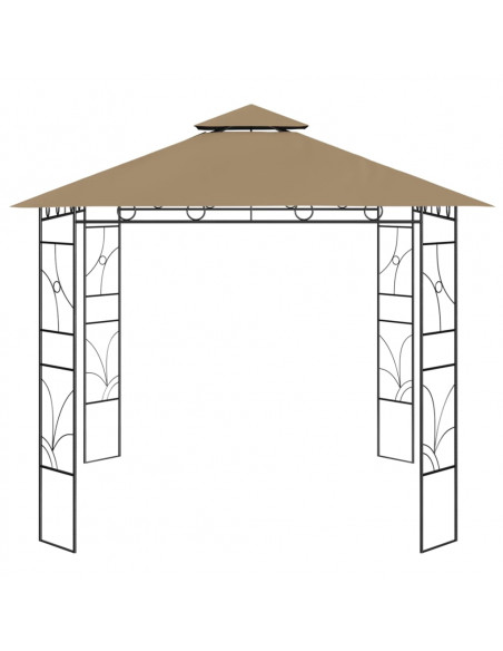 Gazebo 3x3x2,7 m Grigio Talpa 160 g/m²
