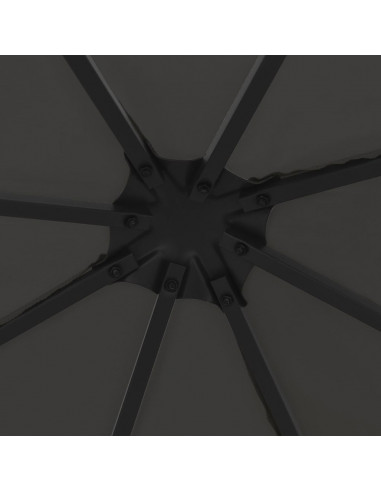 Gazebo con Stringa di Luci LED 3x3 m Antracite