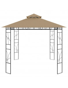 Gazebo 4x3x2,7 m Grigio Talpa 160 g/m² 2