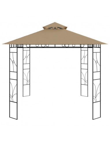 Gazebo 4x3x2,7 m Grigio Talpa 160 g/m²