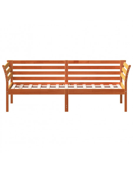 Dormeuse Marrone Cera 90x190 cm in Legno Massello di Pino