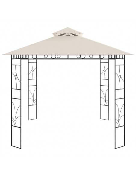 Gazebo 4x3x2,7 m Crema 160 g/m²