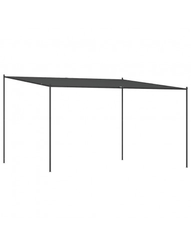 Gazebo Antracite 4x4 m 180 g/m² Tessuto e Acciaio