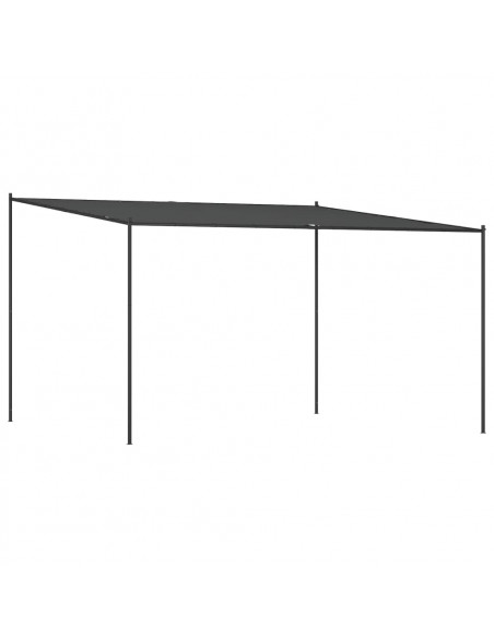 Gazebo Antracite 4x4 m 180 g/m² Tessuto e Acciaio