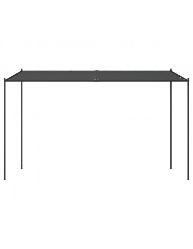 Gazebo Antracite 4x4 m 180 g/m² Tessuto e Acciaio