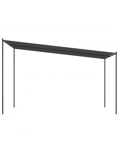 Gazebo Antracite 4x4 m 180 g/m² Tessuto e Acciaio