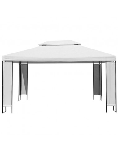 Gazebo con Stringa di Luci LED Bianco 3x4 m