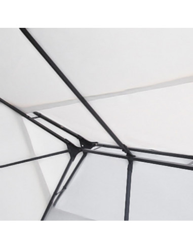 Gazebo con Stringa di Luci LED Bianco 3x4 m