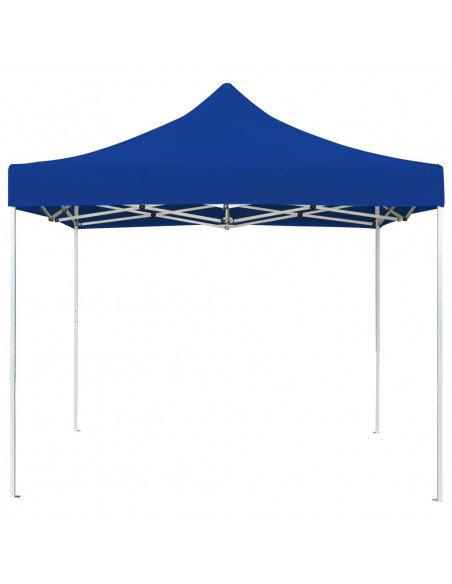 Gazebo Professionale Pieghevole Alluminio 2x2m Blu