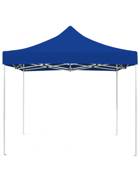 Gazebo Professionale Pieghevole in Alluminio 3x3 m Blu