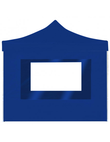 Gazebo Professionale Pieghevole Alluminio con Pareti 2x2m Blu