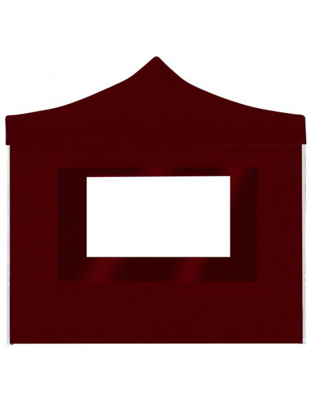 Gazebo Professionale Pieghevole Alluminio con Pareti 2x2m Bordò