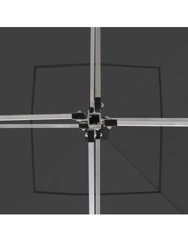 Gazebo Professionale Pieghevole Alluminio 2x2 m Antracite