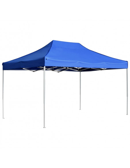 Gazebo Professionale Pieghevole Alluminio 4,5x3 m Blu