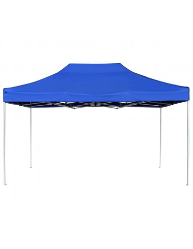 Gazebo Professionale Pieghevole Alluminio 4,5x3 m Blu