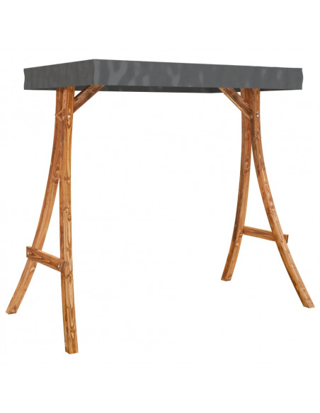 Altalena con Tetto Antracite Legno Ricurvo con Finitura Teak