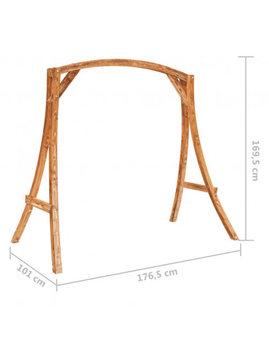 Altalena in Legno Ricurvo con Finitura in Teak