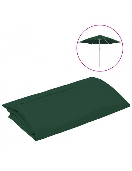 Telo di Ricambio per Ombrellone Verde 300 cm