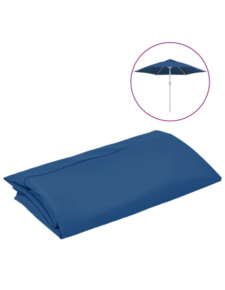 Telo di Ricambio per Ombrellone Azzurro 300 cm