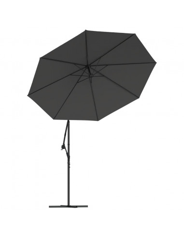 Telo di Ricambio per Ombrellone Bianco Antracite 350 cm