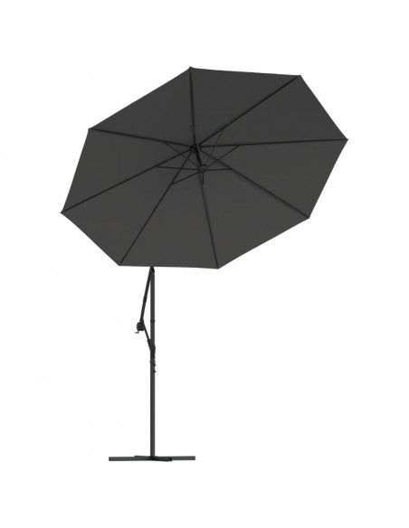 Telo di Ricambio per Ombrellone Bianco Antracite 350 cm