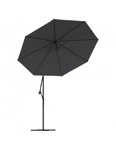 Telo di Ricambio per Ombrellone Nero 350 cm