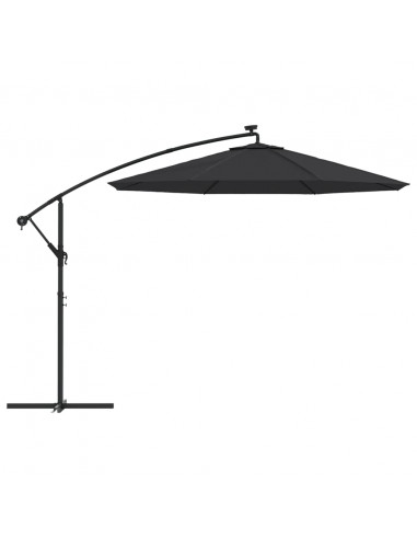 Telo di Ricambio per Ombrellone Nero 350 cm