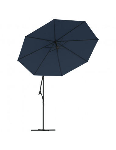 Telo di Ricambio per Ombrellone Bianco Blu 350 cm