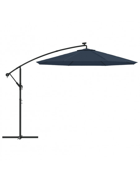 Telo di Ricambio per Ombrellone Bianco Blu 350 cm