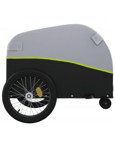 Rimorchio da Bici Nero e Verde 30 kg in Ferro 2