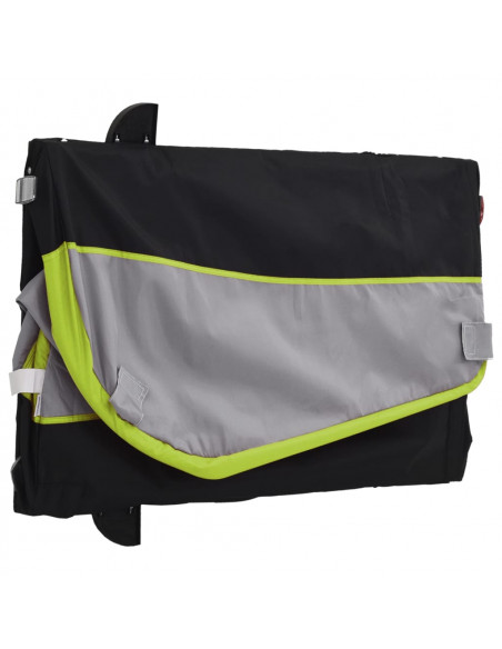 Rimorchio da Bici Nero e Verde 30 kg in Ferro