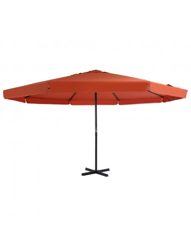 Ombrellone da Esterni con Palo in Alluminio 500 cm Terracotta