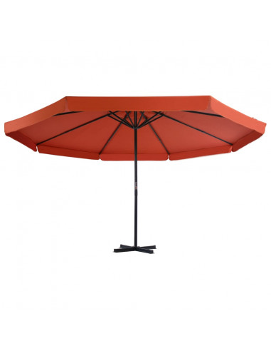 Ombrellone da Esterni con Palo in Alluminio 500 cm Terracotta